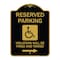Signmission Reserved Parking Violators Fined & Towed Right Arrow, Black & Gold Alum, 18" x 24", BG-1824-22997 A-DES-BG-1824-22997 - alternate 1